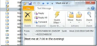 Outlook 2010: Regeln auf Textnachrichten (SMS) anwenden