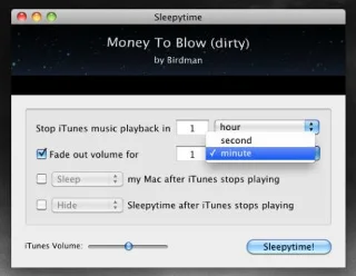 Interrompere automaticamente la riproduzione di musica da iTunes e spegnere il Mac
