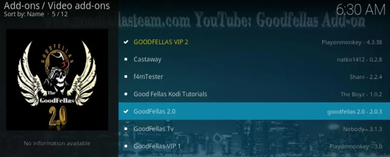 Complemento Goodfellas 2.0 para Kodi: como instalar e usar facilmente