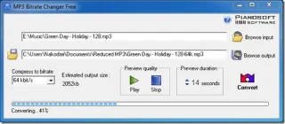 Cambiar la tasa de bits de audio MP3 para reducir el tamaño