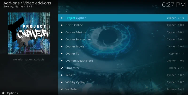 Project Cypher für Kodi: So installieren Sie das Project Cypher Kodi-Add-on