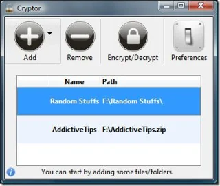 Cryptor: crittografa, metti in sicurezza e proteggi qualsiasi file o cartella