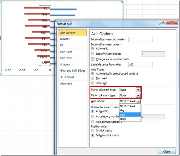 Istogramma comparativo in Excel 2010