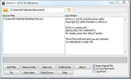 Cómo reparar un archivo de vídeo AVI al instante con DivFix++