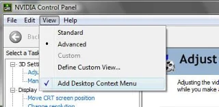 Eliminar el Panel de control de Nvidia del menú contextual del botón derecho