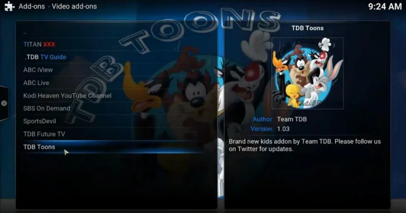 TDB Toons-Add-on für Kodi: Installieren und schauen Sie Kindercartoons mit TDB Toons