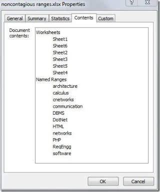 Vollständige Statistiken der Excel 2010-Arbeitsmappe anzeigen