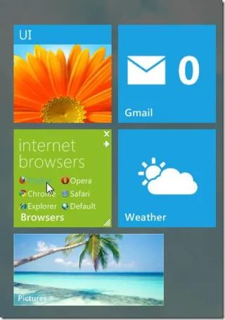 使用 Omnimo Rainmeter Skin 在 Windows 7 上取得 Windows 8 開始畫面