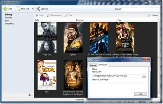 Software organizador de películas con doble función
