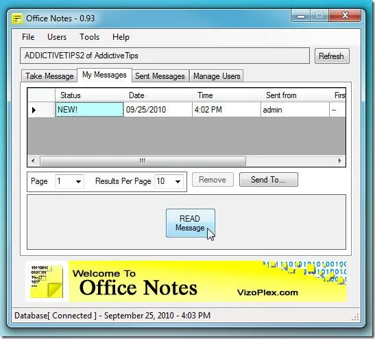 LAN (ローカル エリア ネットワーク) 内の同僚に Office ノートを送信する