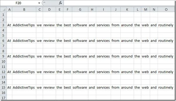 Dokumenttextdatei in Excel 2010-Arbeitsblatt importieren