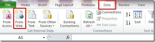 Excel 2010: Webdatenblatt importieren und darauf zugreifen