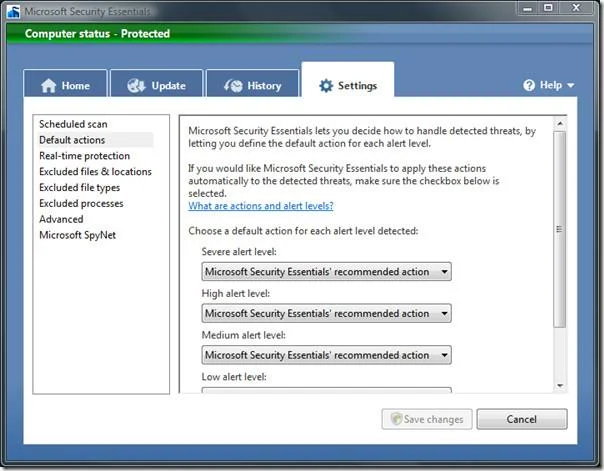 Обзор Microsoft Security Essentials (со скриншотами)