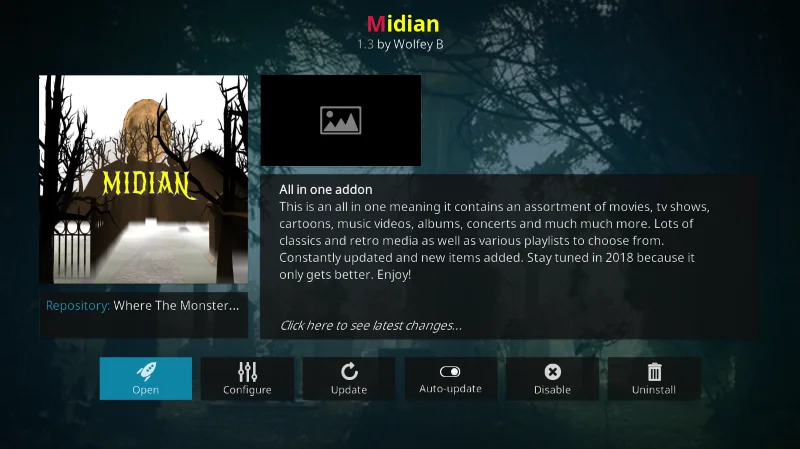 Дополнение Midian для Kodi: как установить и обзор