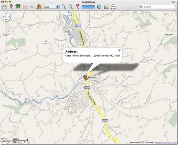 Google Maps sul desktop Mac