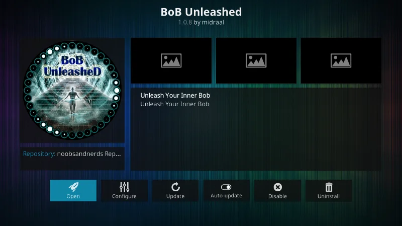 Add-on BoB Unleashed, libera la potenza di Kodi