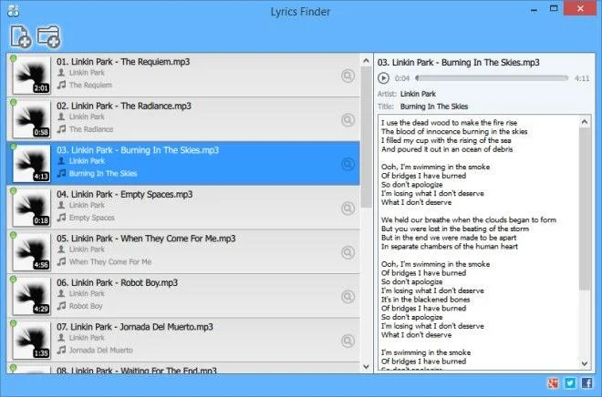 Lyrics Finder 尋找歌詞並將其新增至您的 MP3 檔案中