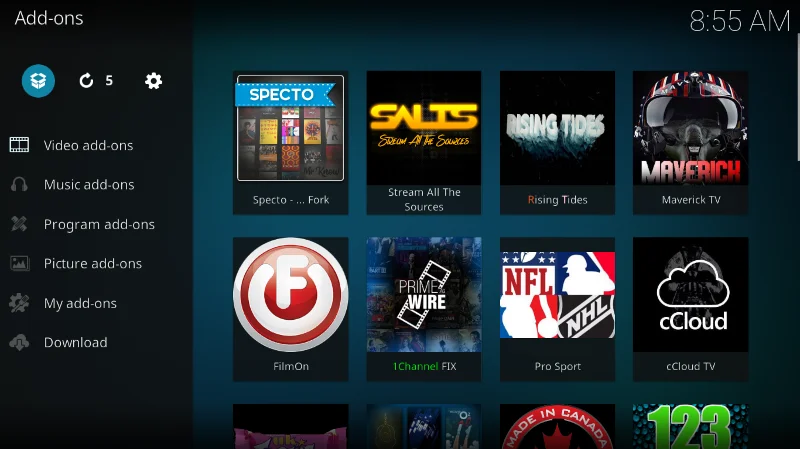 Componente aggiuntivo Channel Pear Kodi, tutorial di installazione e scoperta