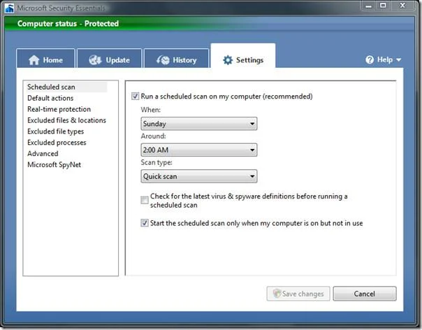 Обзор Microsoft Security Essentials (со скриншотами)