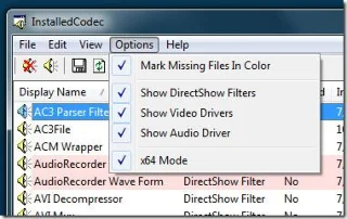 Encuentre controladores de códecs de audio y filtros DirectShow instalados