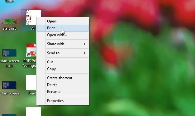 PDF2Printer: Windows 8 の PDF コンテキスト メニューに印刷オプションを追加する