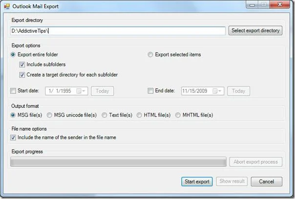 Exportieren Sie E-Mails, Kontakte, Notizen, Aufgaben und Termine aus Outlook 2010