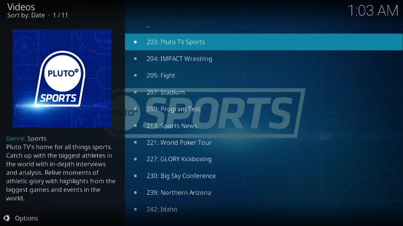 Pluto.tv-Add-on für Kodi: Installation und geführte Tour