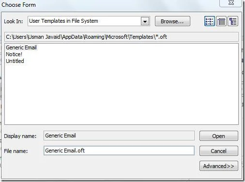 Erstellen und Verwenden von E-Mail-Vorlagen in Outlook 2010