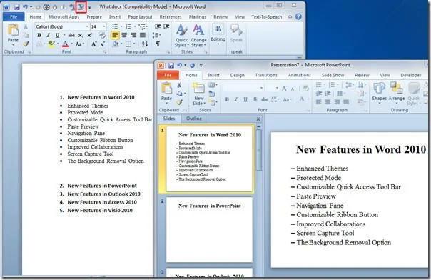 Прямая отправка документа Word 2010 в PowerPoint 2010