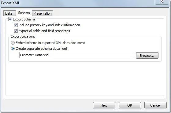 Access 2010-Tabelle in XML-Datendatei exportieren