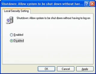 Evitar el cierre de sesión y el apagado de una computadora con Windows XP