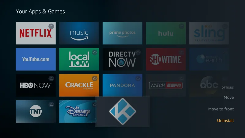 Как удалить Kodi на Amazon Fire Stick или Fire TV
