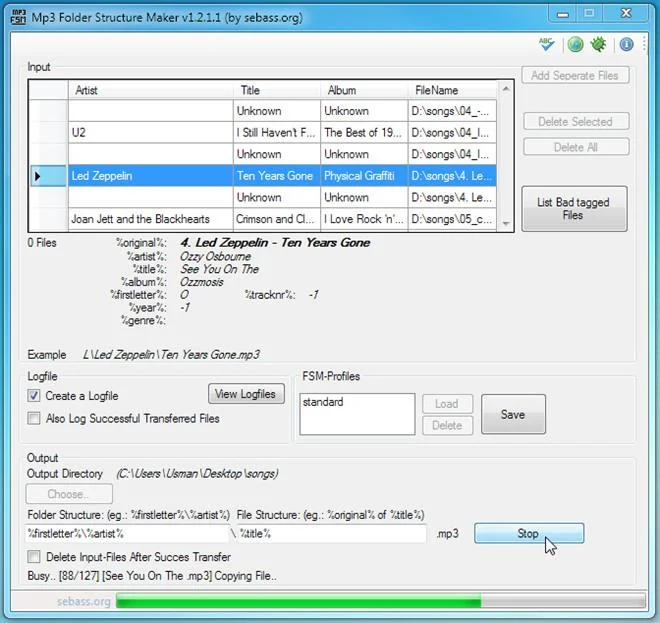 Mp3 Folder Structure Maker organiza pistas de música usando metaetiquetas