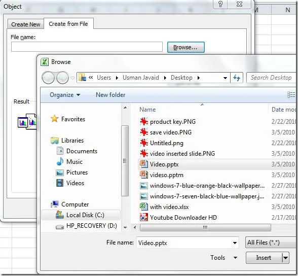 Incorpora video in Excel 2010