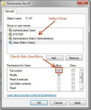 Windows 7 存取被拒絕：權限和所有權