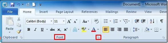 Ändern Sie die Standardschriftarten und -stile in Word 2010