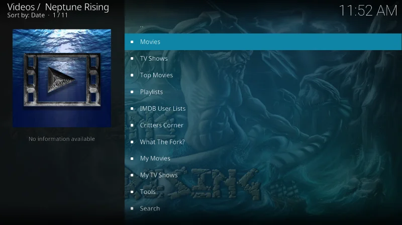 Componente aggiuntivo Neptune Rising per Kodi: un nuovo fork di Covenant