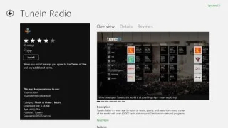 使用 TuneIn Radio 在 Windows 8 中收聽您喜愛的廣播電台
