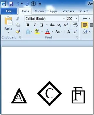 Word 2010: Zeichen einschließen