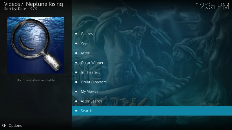 Componente aggiuntivo Neptune Rising per Kodi: un nuovo fork di Covenant