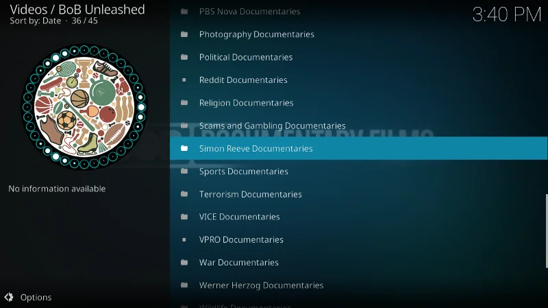 Add-on BoB Unleashed, libera la potenza di Kodi
