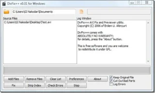 Cómo reparar un archivo de vídeo AVI al instante con DivFix++