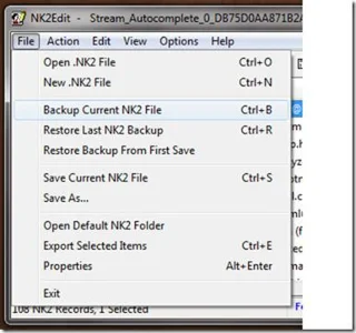 NK2Edit: Outlook 자동 완성 주소 캐시 파일 편집