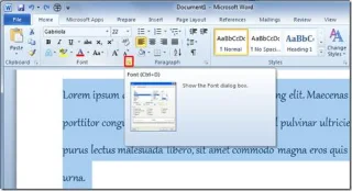 Anwenden von Schriftstilsätzen und Ligaturen in Word 2010