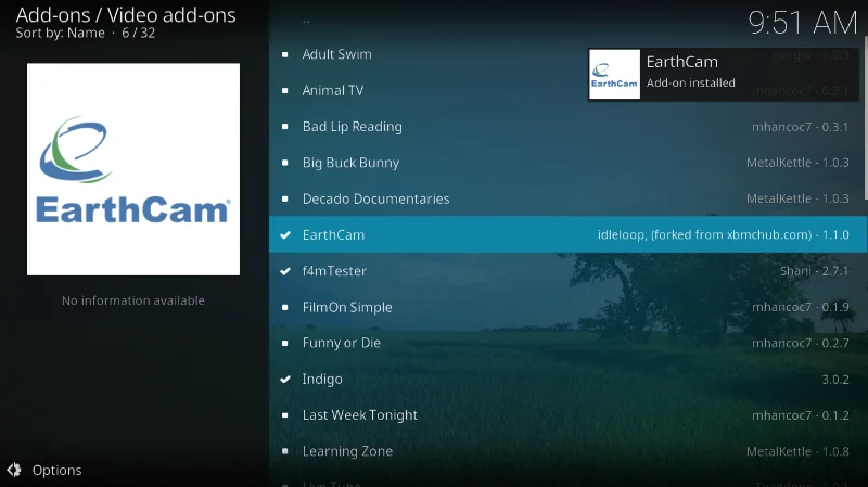 EarthCam-Add-on für Kodi – Installationsanleitung, um die Welt zu sehen