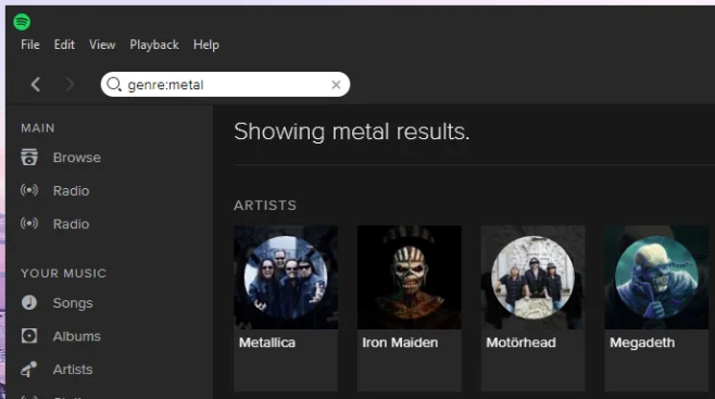 Cómo buscar música por género o sello en Spotify