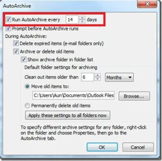 Outlook 2010: E-Mail-Nachrichten automatisch archivieren