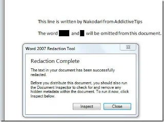 Text in Microsoft Word 2010/2007 ausblenden