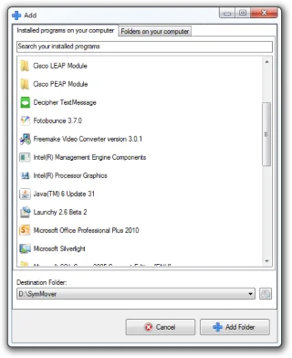 SymMover: Mueva programas instalados sin reinstalarlos