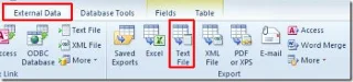 Tabelle in Access 2010 als Nur-Text exportieren